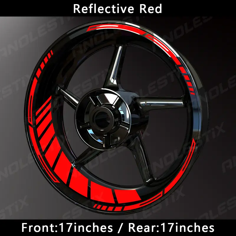 Reflective Motorcycle Wheel Stickers Hub Decal Rim Stripe 17 Inch Fit For YAMAHA Honda Kawasaki Suzuki BMW KTM Husqvarna Triumph - Image 2