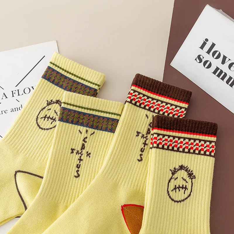 Herrensocken Cactus Jack Skate Neue SCHWARZE Crew-Socken Mode Bandanas Lustige Streetwear Hip Hop 27-Stil Herrengeschenke – Detail 26