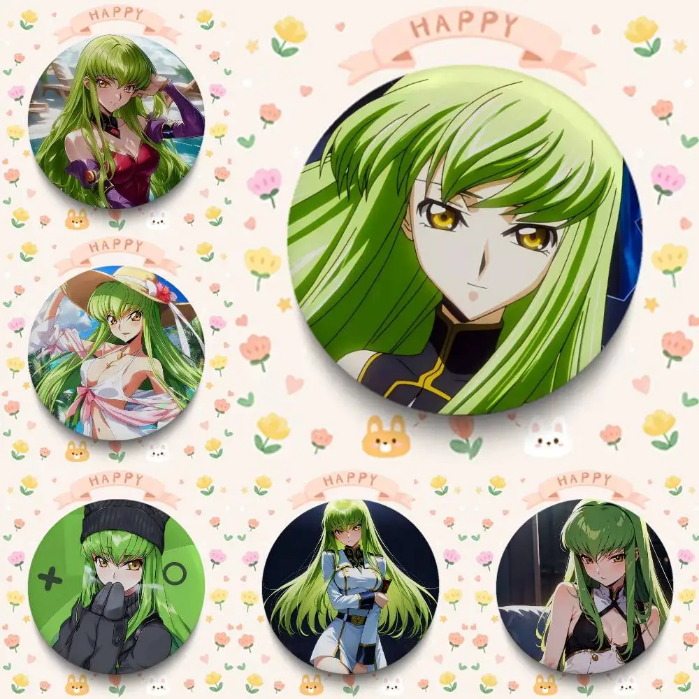C.C Code Geass Nuevos broches y pines de botón suaves, insignia de meme divertida y divertidamente peculiar de Gnarpy en un monopatín, regalos para colección de gamers S