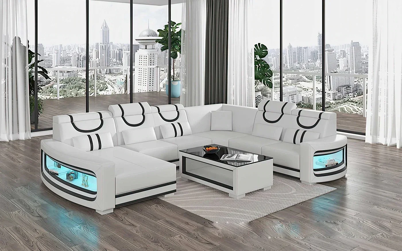 

Durable corner leather sofa, the latest sofa design living room furniture