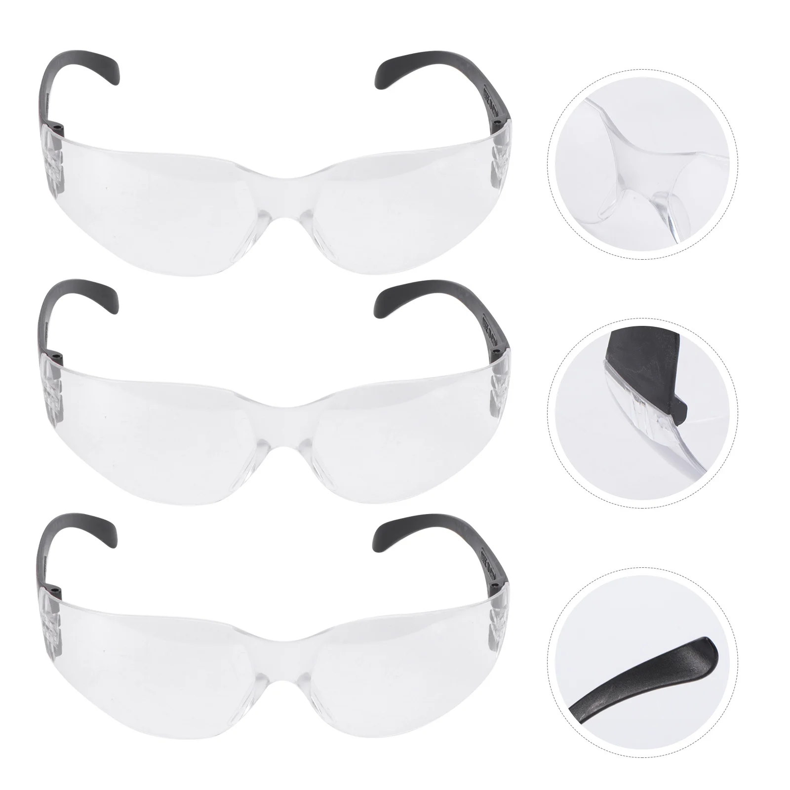 

3Pairs Anti-Fog Cycling Goggle Sport Eyewear for Riding Mountaineering Lightweight Glasses for Outdoor Activities Unisex Design