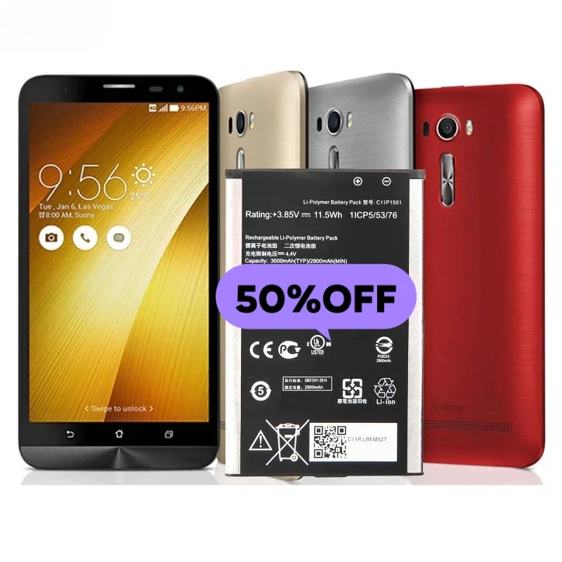C11P1501 for ASUS Zenfone 2 Laser ZE600KL/Z00MD/Z00LD/Z00LDD/ZE550KL/ZE551KL/Z00TD/Z011D/Z011DD/ZE601KL/ZE660KL  Phone Battery