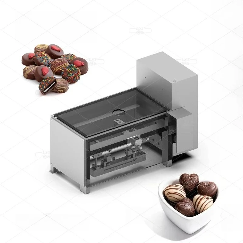 Customized Automatic Chocolate Decorator Enrobing Production Machine with Cool Tunnel Commercial Bakery Food Grade Efficiency
