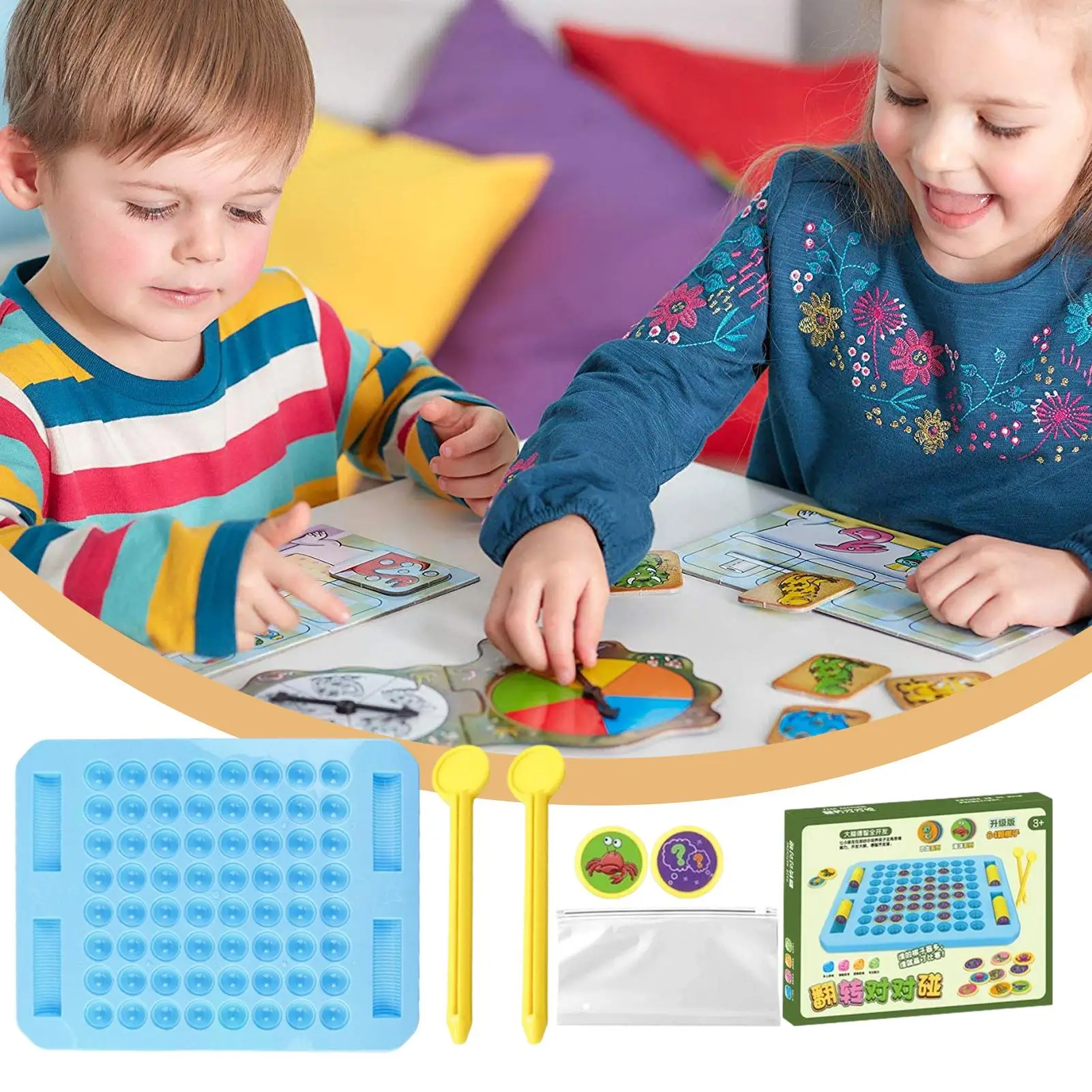 Juego de memoria para niños, juego de juguetes STEM a juego de animales, ajedrez, lanzamiento, actividad de memoria para niños de 3 años, viajes, escuela, fiesta en casa