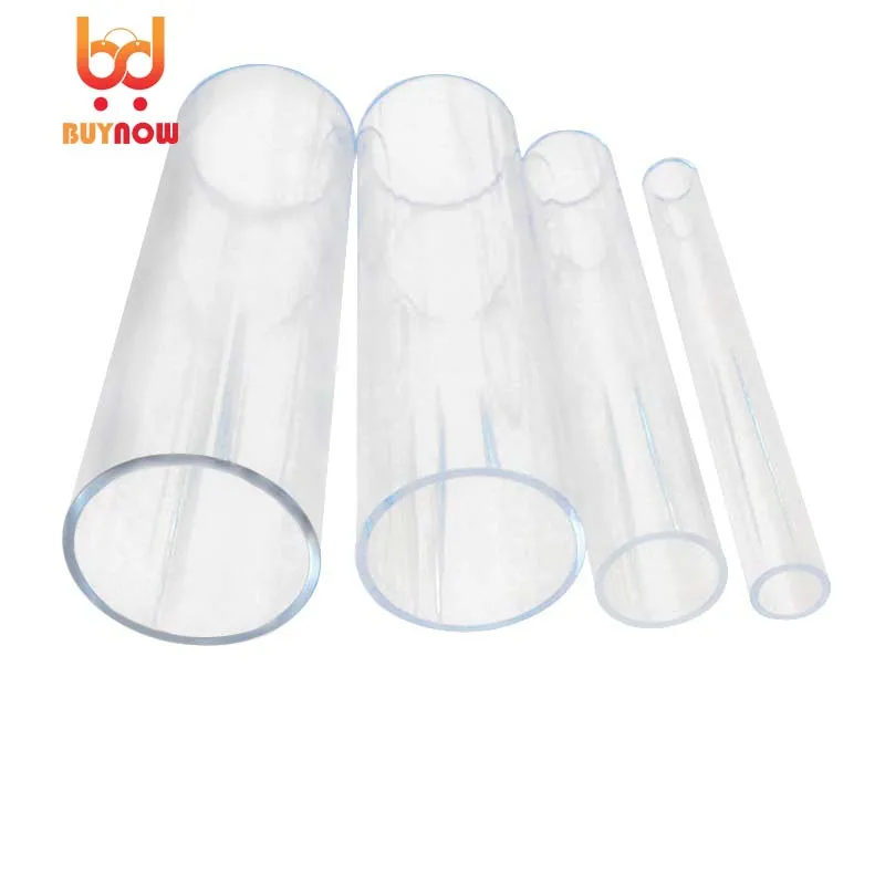 1pcs 40mm-76mm ID acrylic pipe 55/60/65/70/80mm OD transparent round tube plexiglass PMMA material through pipe 100mm length