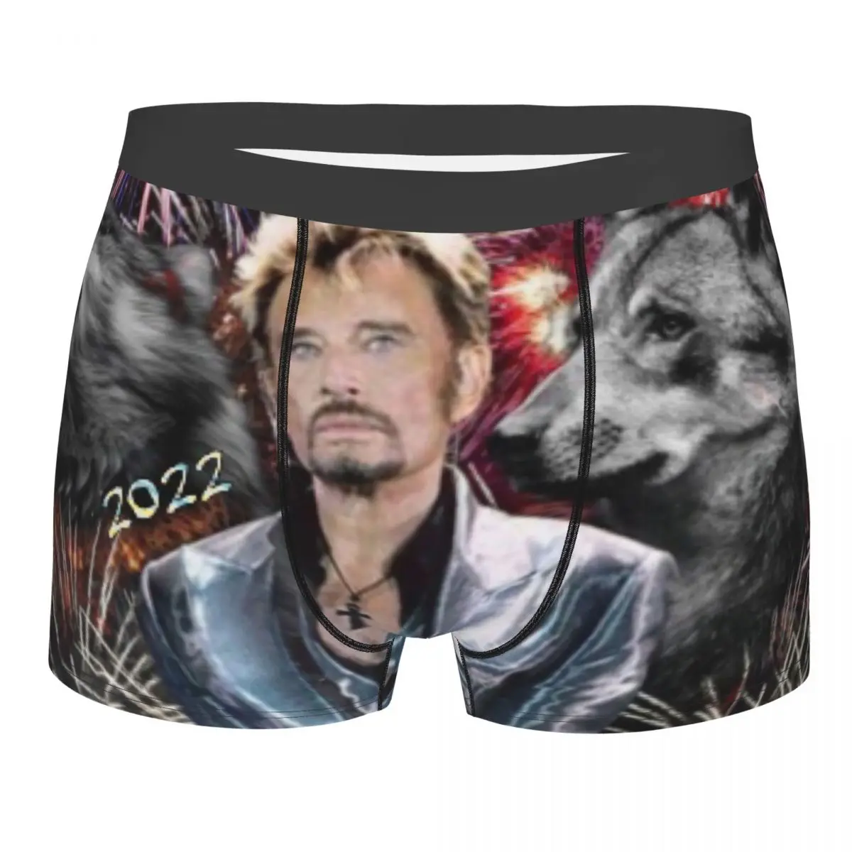 

Мужские боксерские шорты Johnny Hallyday с 3D принтом, дышащие, с изображением французского рок-певца, нижнее белье, трусы