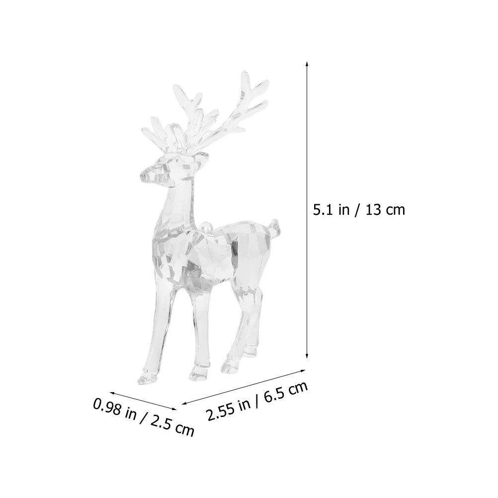 

4Pcs Christmas Reindeer Decoration Acrylic Elk Statues Tabletop Centerpiece Office Elk Statue Room Decorations Living Room Deer
