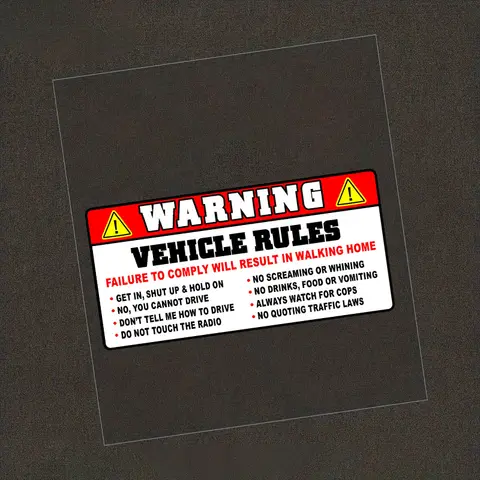 Rolig fordonssäkerhetsvarning bilregler klistermärke dekal självhäftande vinyl för bil lastbil fönster stötfångare kaross styling 10 best sales håll avstånd-dekal - №3