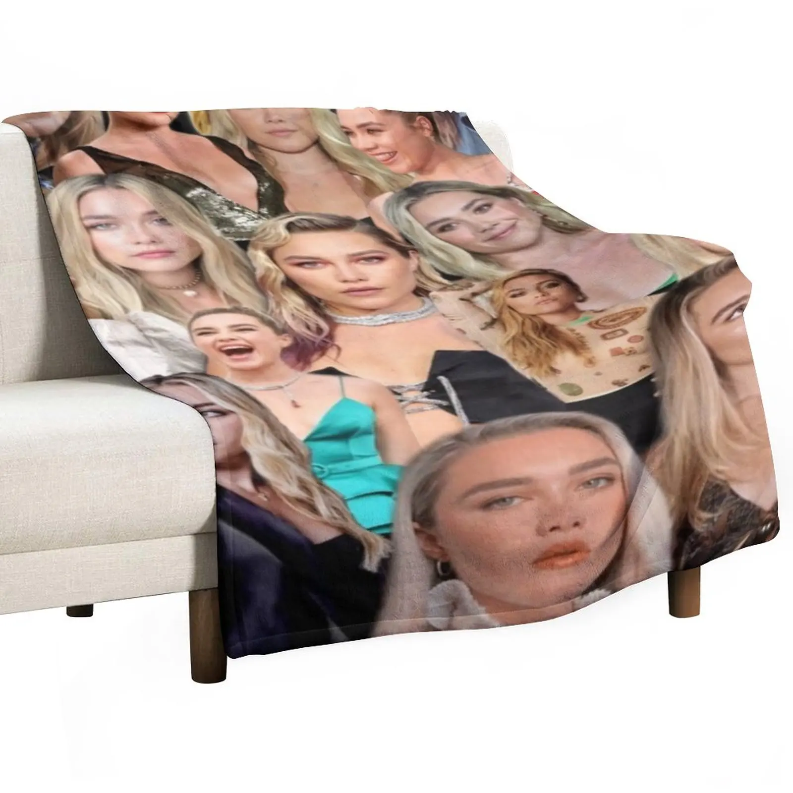 

Florence Pugh Editing Throw Blanket Sleeping Bag Cute Decoratives Blankets