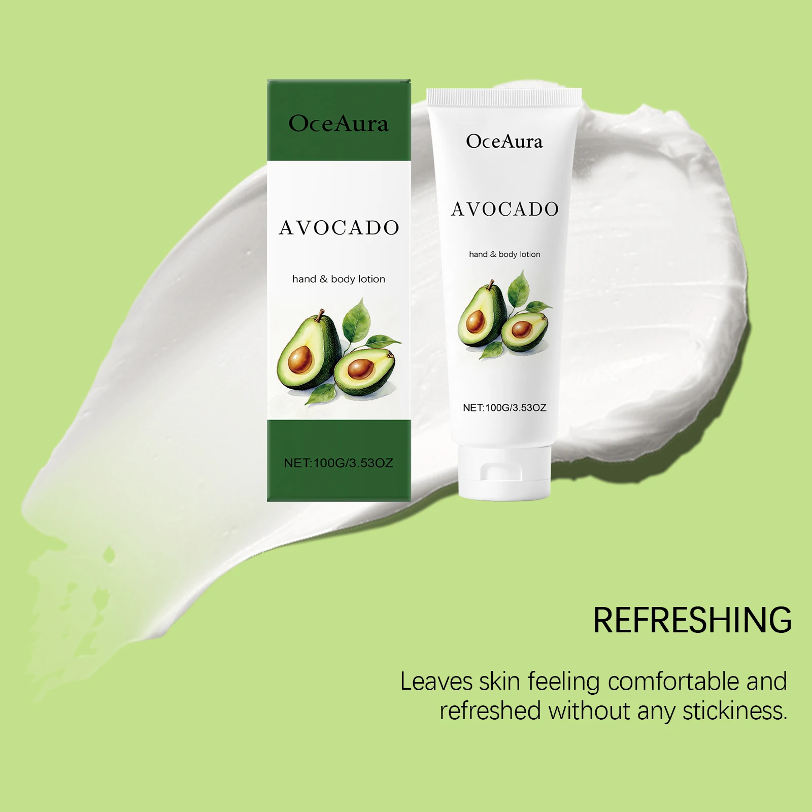 لوشن الجسم بالأفوكادو للبشرة الجافة كريم ترطيب خفيف الوزن غير دهني مع الجلسرين سريع الامتصاص للترطيب اليومي Soft100g #4