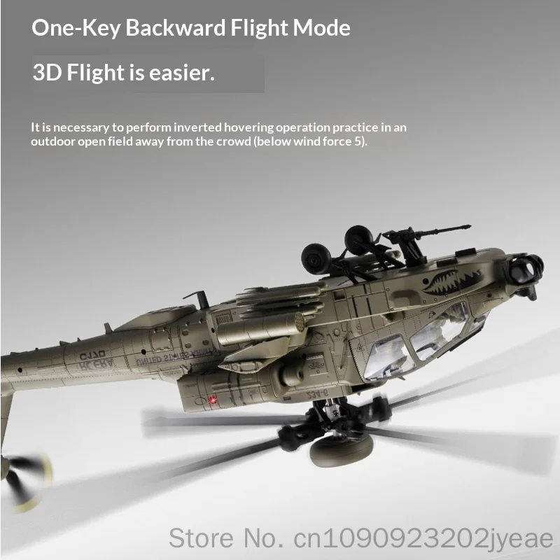 Rc Helicopter C170 6 Channel Brushless Flybarless Apache Armed Scale 3d Flight One Key Flip Outdoor Hobby Aircraft For Adults
