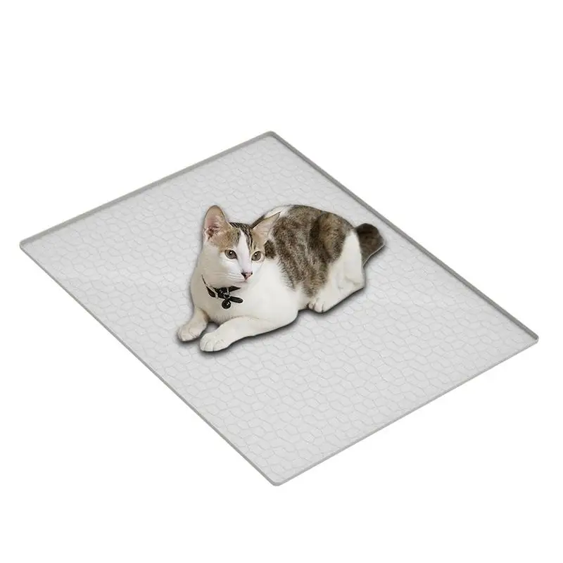 

Cat Litter Catcher Mat Silicone Cat Litter Box Pad Waterproof Washable Folding Scratch Proof Rug Indoor Outdoor Home Decoration