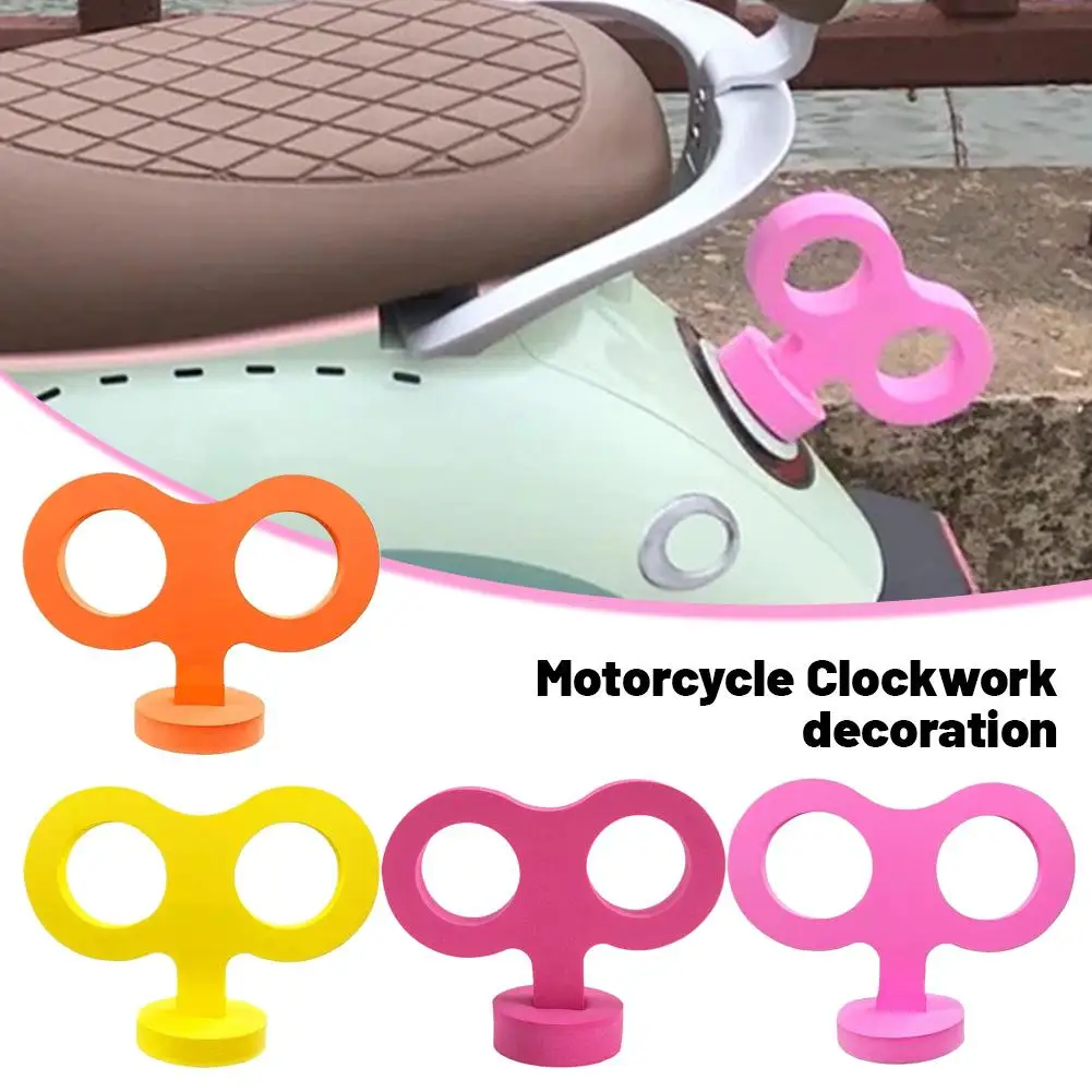 Funny 3D Wind Up Key Sticker for Car Roof Decoration Waterproof Cute Clockwork Decor For Motorcycle Electric Motorbike Small Car