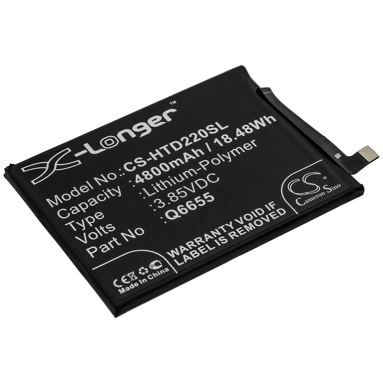 

Li-Polymer Mobile, SmartPhone Battery for HTC, 3.85V, 4800mAh , Compatible Models: Desire 20 Pro