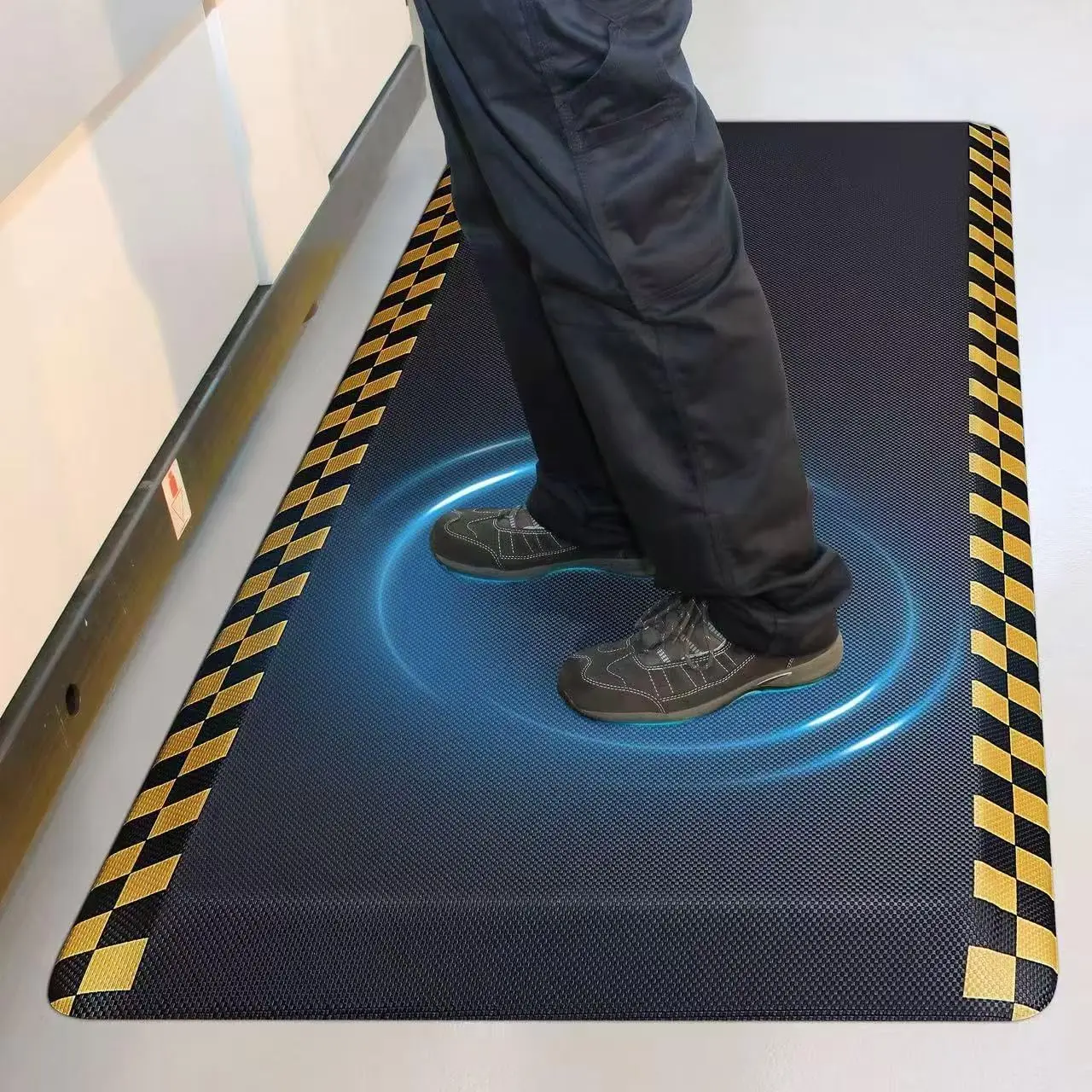 

Anti-Fatigue Standing Mat for Industrial Use, Ergonomic Design Relieves Back & Leg Pain in Warehouse or Garage