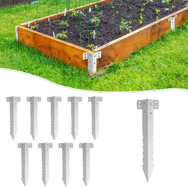 Small railway sleeper bracket Heavy metal sleeper pile Serrated fence post bracket