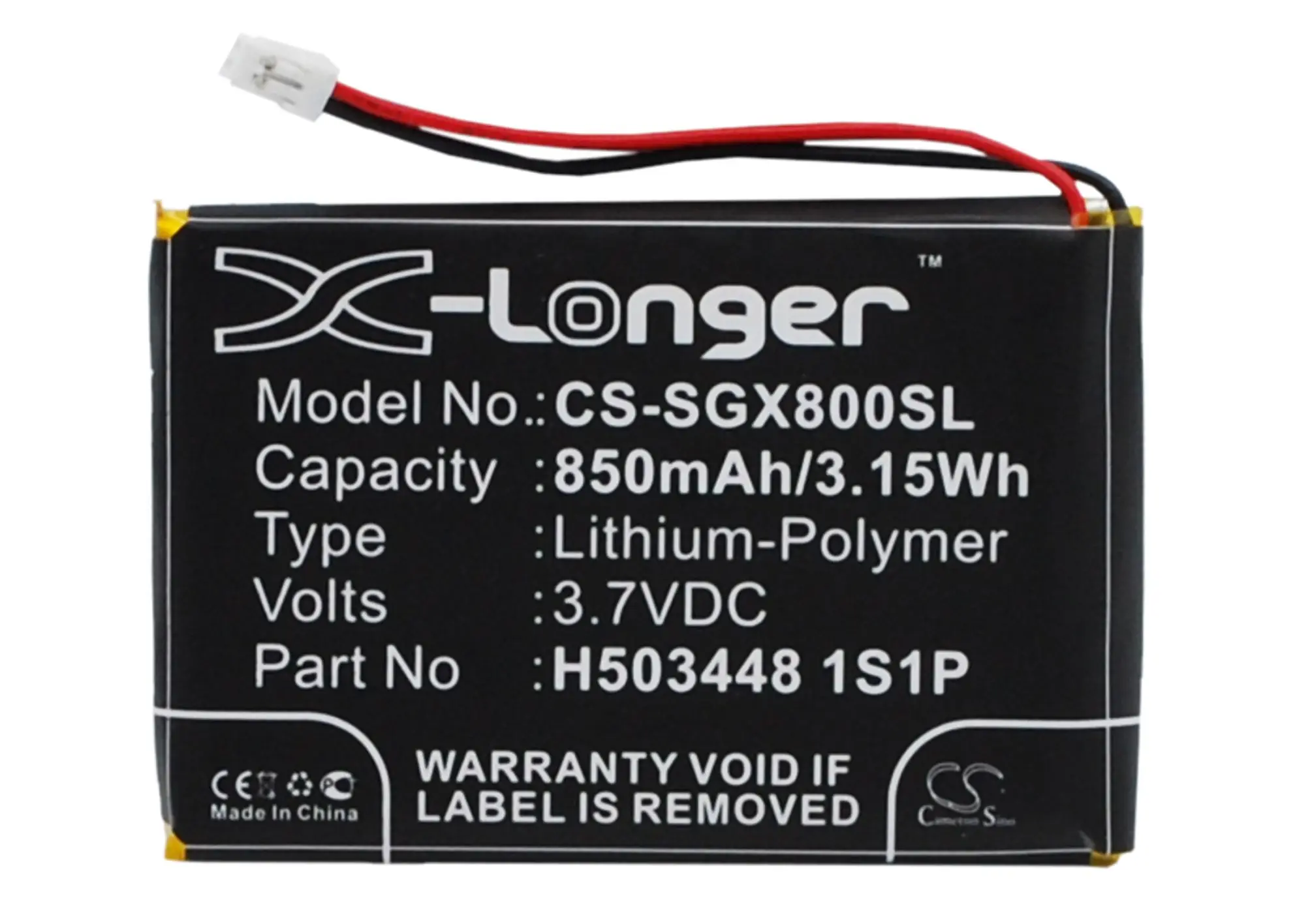 

Li-Polymer GPS, Navigator Battery for SkyGolf,3.7v,850mAh,SkyCaddie Aire X8F SkyCaddie Aire II,H503448 1S1P