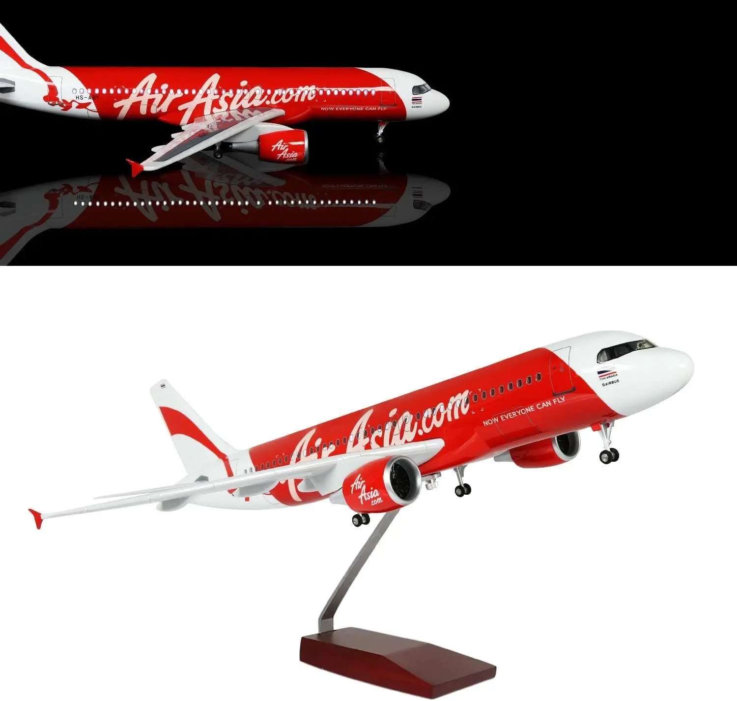 

47cm Resin Airplane Model 1:80 Asia Airways A320 Toy Planes Model Kit With LED Light & Wheels For Adults Fun Decoration Souvenir