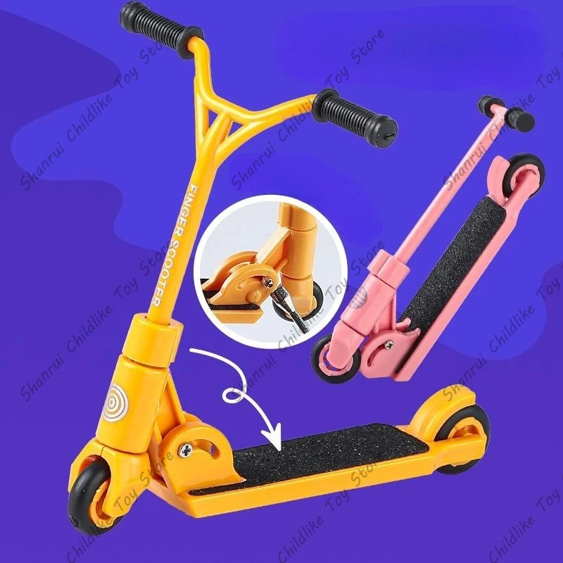 Finger Scooter Mini Finger Scooter Plastic Two Wheel ScooterFinger Skateboard Children\'s Educational Toys Finger Bike Funny Toy