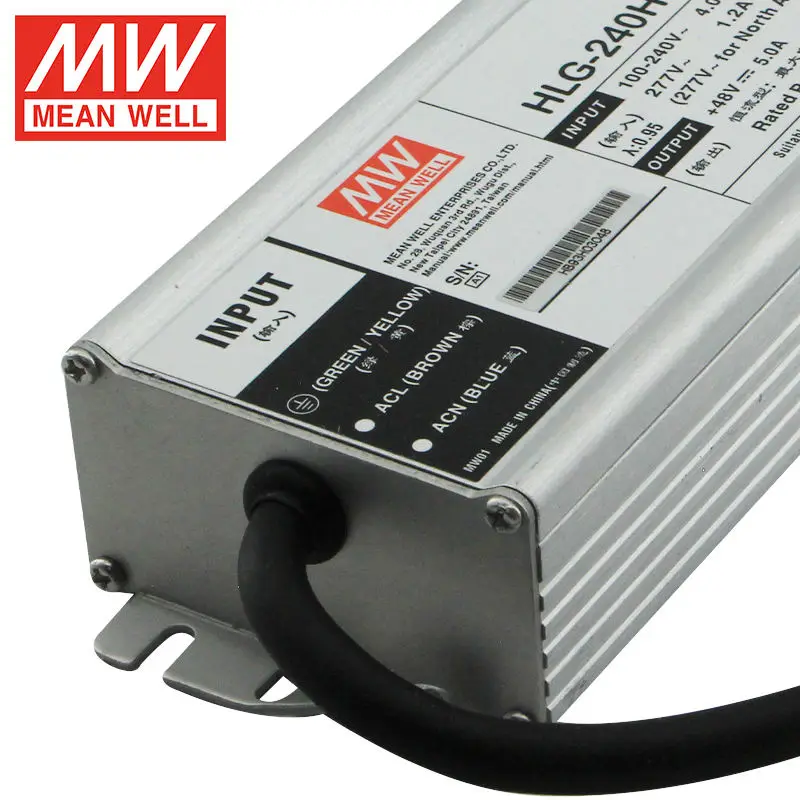 ORIGINAL MEANWELL 240W LED Driver CC/CV AC/DC 18-36V 6.7A HLG-240H-36AB CXB3590 POWER SUPPLY