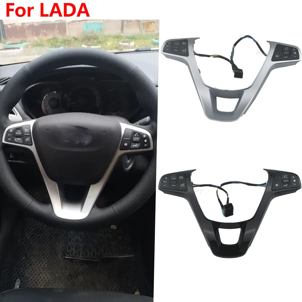 Button Switch For Lada Vesta Sport SW Cross Glade West 2015-2021 Steering Wheel Buttons Phone Cruise Controller Car Accessories