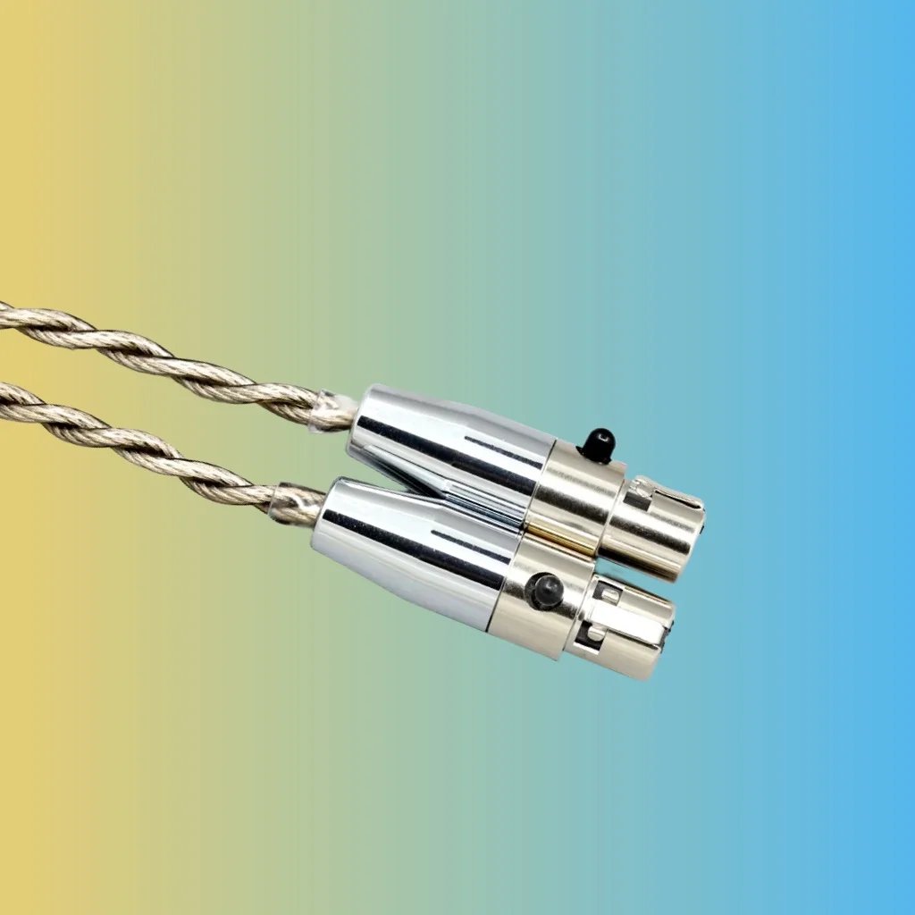 

Посеребренный кабель для наушников Pure 99% Silver Plated Shield Graphene для Abyss AB 1266 Phi TC Dual Mini xlr 3-контактный разъем (amame) LN008687