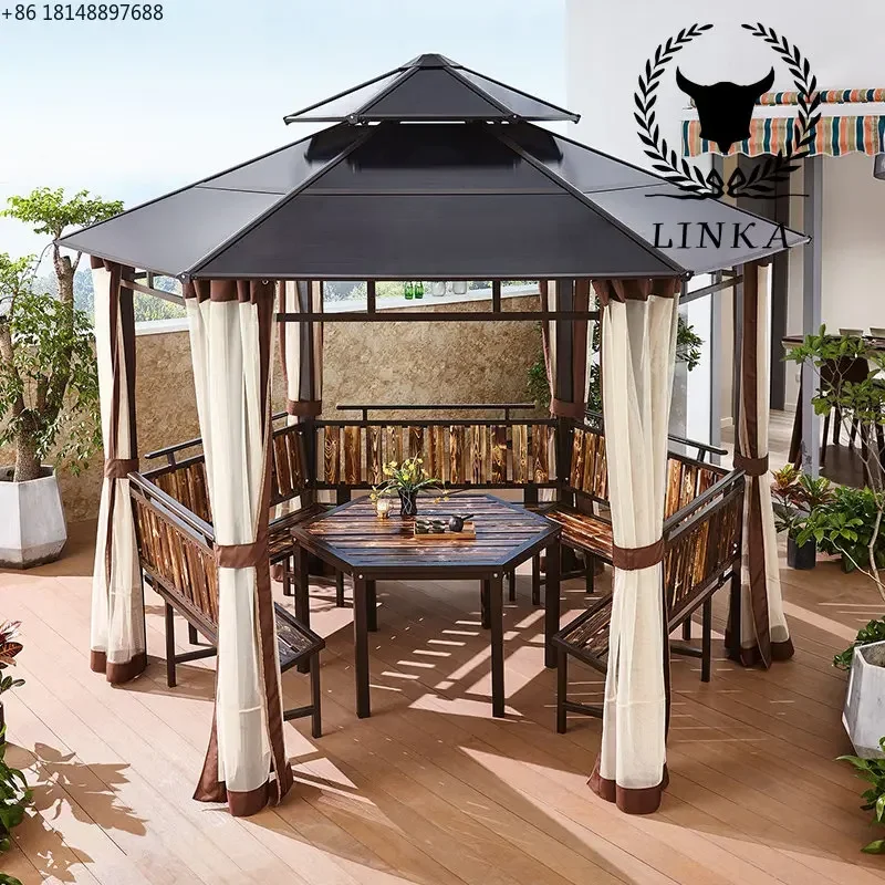 

Outdoor Gazebo Awning Garden Villa Courtyard Hexagonal Gazebo Outdoor Terrace Relaxing Gazebo Farm Stay Pavilion