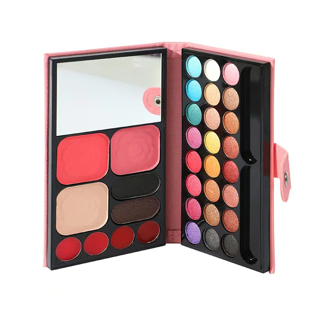 

Eyeshadow Palette Cosmetics Kit Fashion Women Eye Makeup Matte Lip Gloss Set Lipstick eyebrow powder Trays With Brushes