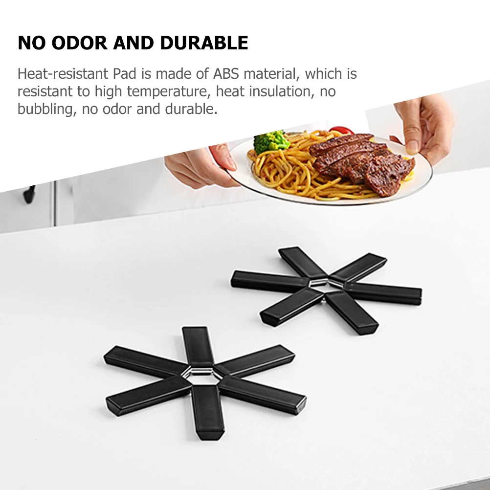 

6 шт. термостойкий складной коврик для кухонных столовых приборов, подставка для горячей кастрюли, защитный коврик для посуды, изоляционный коврик для стола, нескользящая чаша