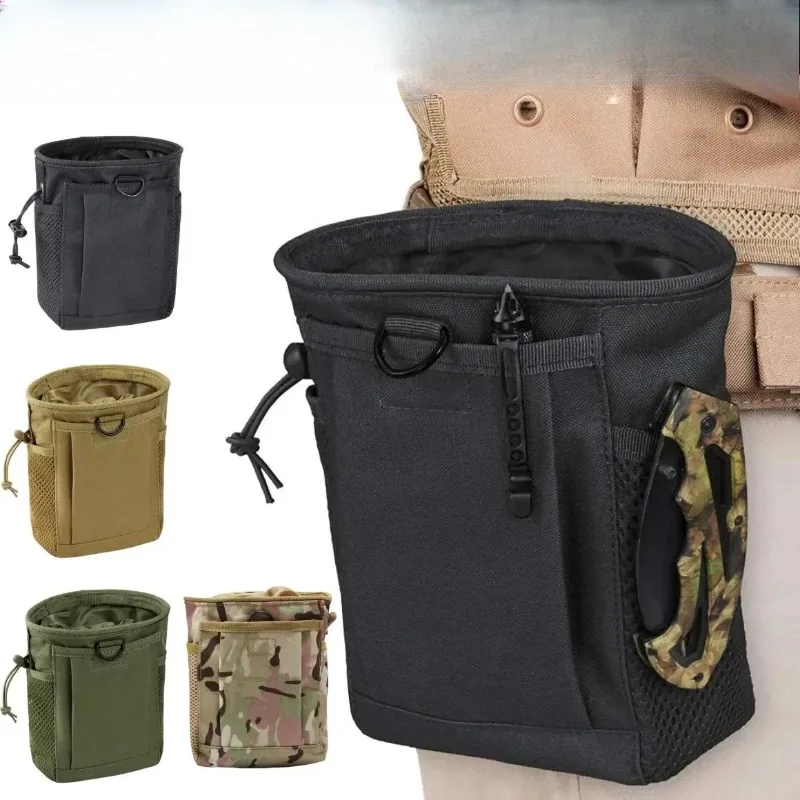 Outdoor Drawstring Magazine Dump Pouch Adjustable Utility Belt Fanny Hip Holster Bag Outdoor Ammo Storage Pack