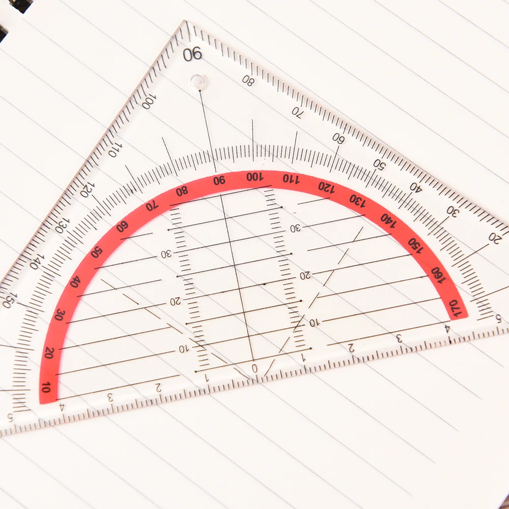 1pcs 15cm Multi-function Square Triangle Scale Engineering Ruler Stationery Office Students Protractor Measurement Rulers view 4