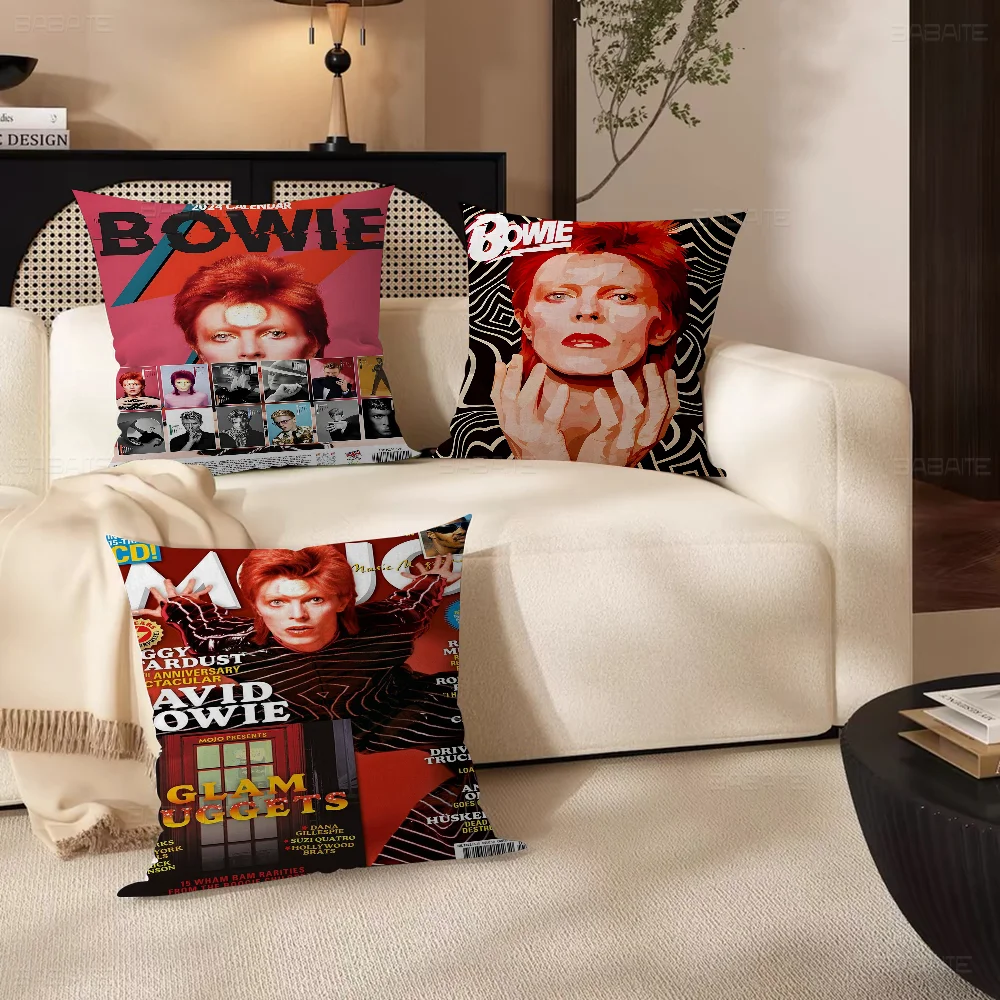 1pc 45x45 Square British Rock Singer David B-Bowie Cushion Cover Decorative Pillow Sofa Home Decor case pillow cases