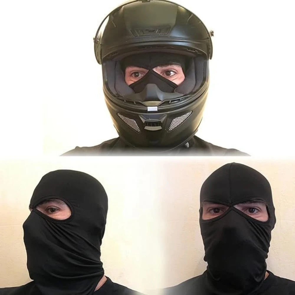 Black Full Face Two Three Hole Cover Hat Army Tactical Cs Balaclava Cap Sun Protection Bike Motorcycle Multi-Hole Ski Mask