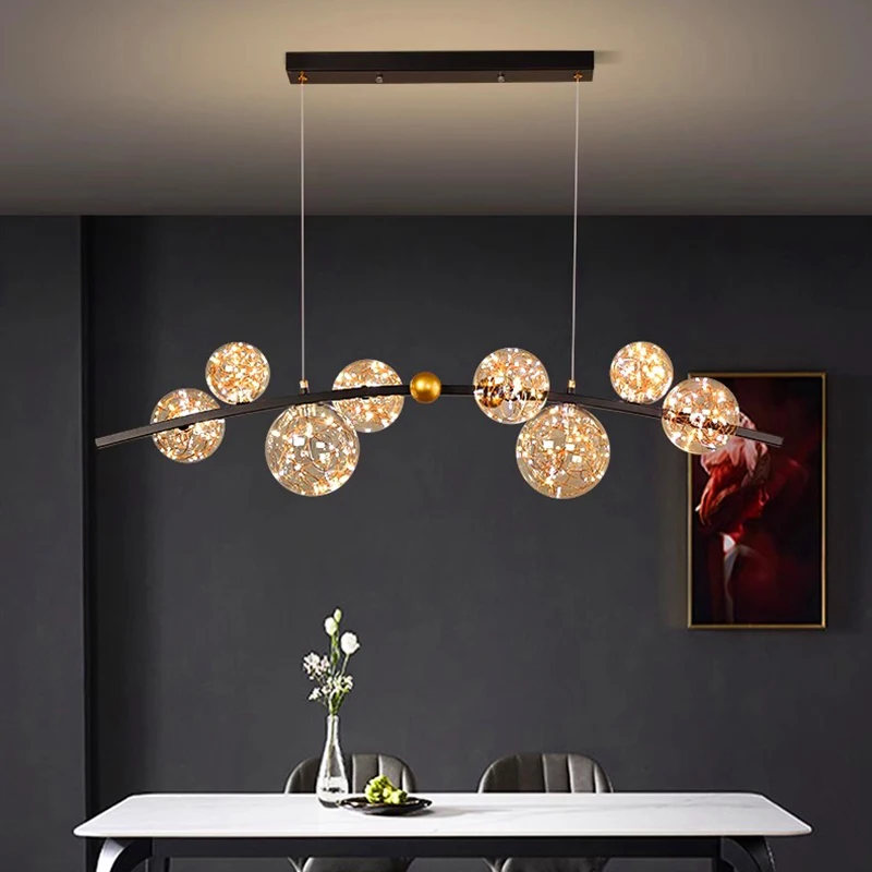 Modern dining room lamparas decoracion hogar moderno smart Pendant lights decoration salon Chandeliers for dining room