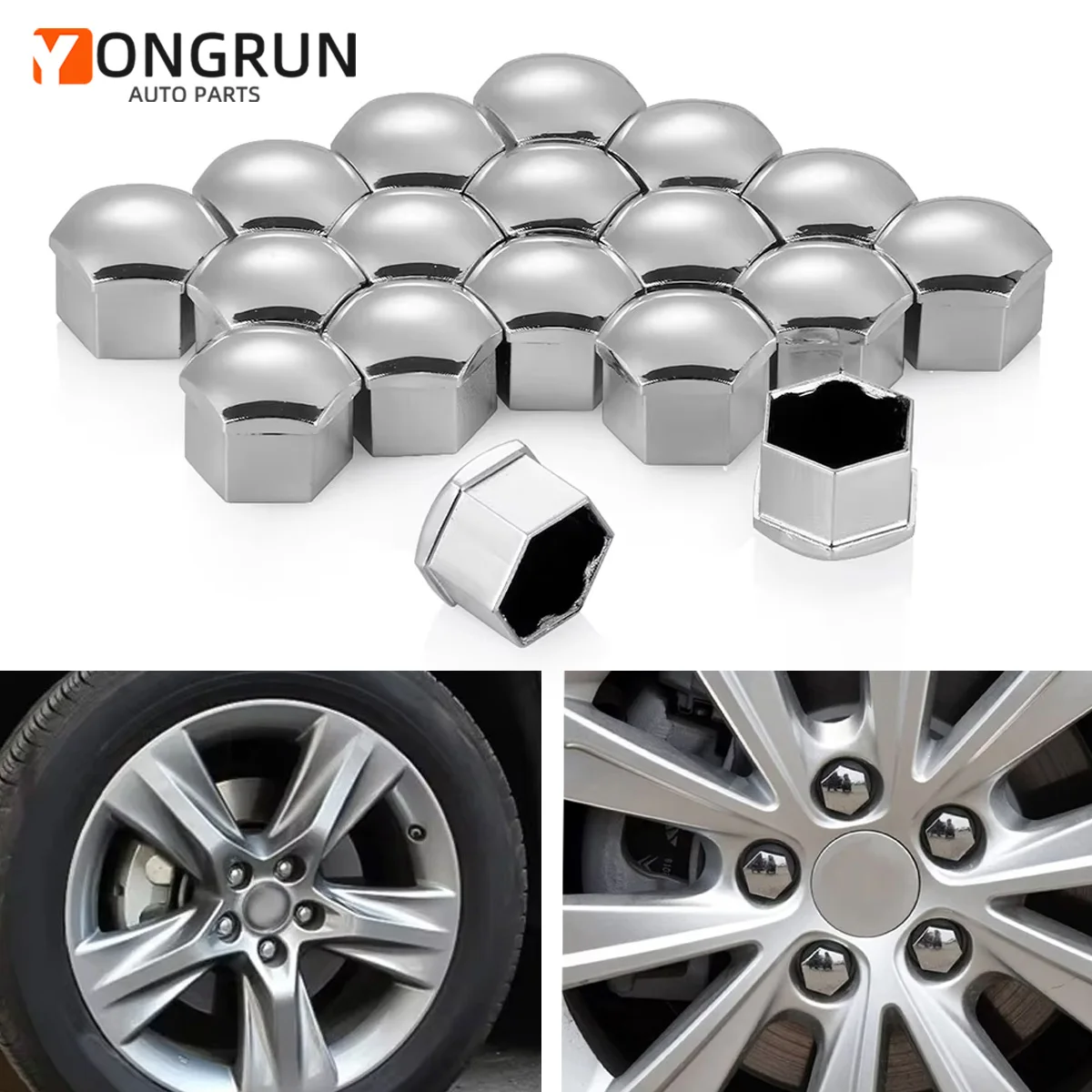 17/19/21mm 20 stücke Automotive Rad Mutter Abdeckung Schutzhülle Rost Beweis Automotive Reifen Mutter Bolzen außen Dekoration