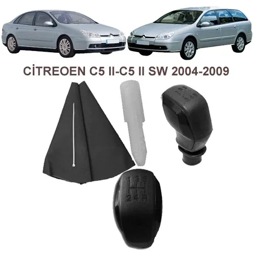 GEAR KNOB (SPORTS TYPE-BLACK) + GEAR SLEEVE BELLOWS CİTROEN C5 II 05- 363518385