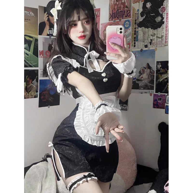 Cosl120 chińska sukienka w stylu qipao Halloween Anime pokojówka kostiumy do odgrywania ról kobiety kochaj życie Cosplay japońska słodka Lolita Party Unif