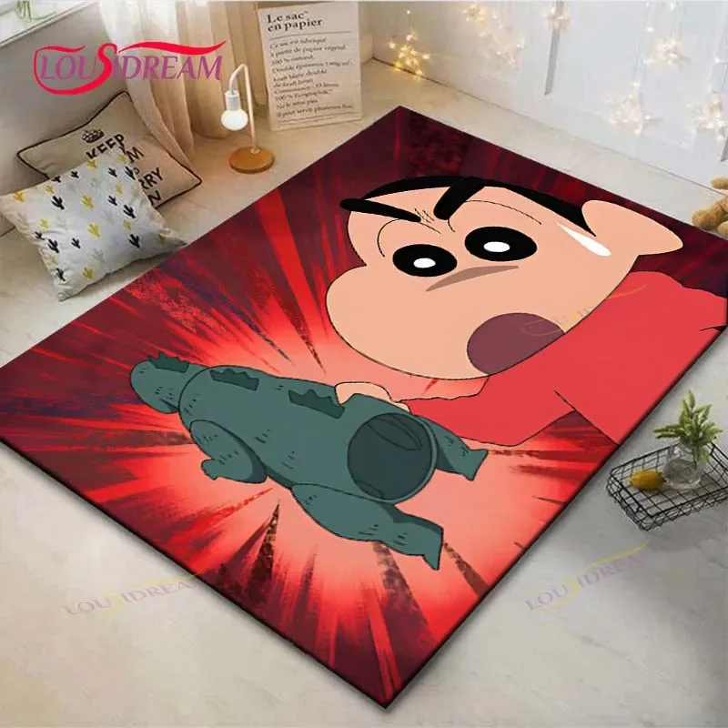 Alfombra con estampado 3D de crayón caliente Shin-chan, alfombra para exteriores, alfombra antideslizante, decoración de dormitorio, alfombra para niños, regalo de cumpleaños de lujo