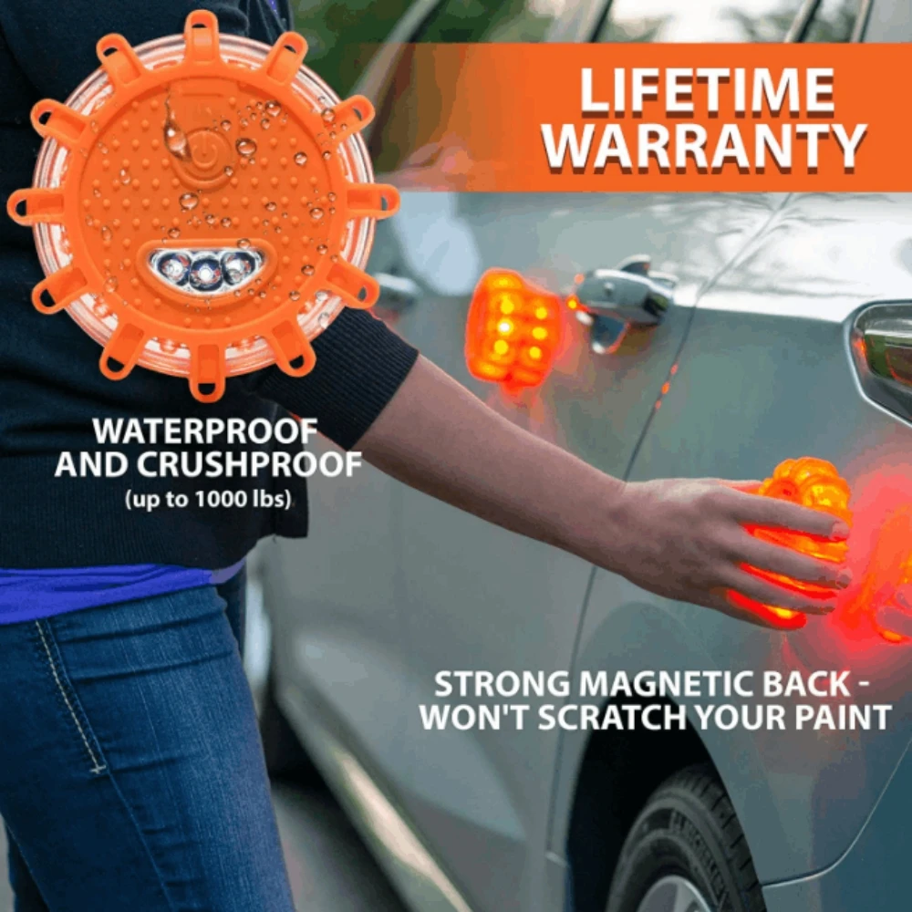 Magnetic Emergency Roadside Safety Light IP44 Road Flares Rescue Light LED Strobe Warning Light Flashlights Car Beacon Lamps