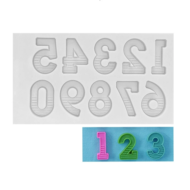 26 English Letters Numbers Keychain Epoxy Resin Mold Handmade DIY Mould