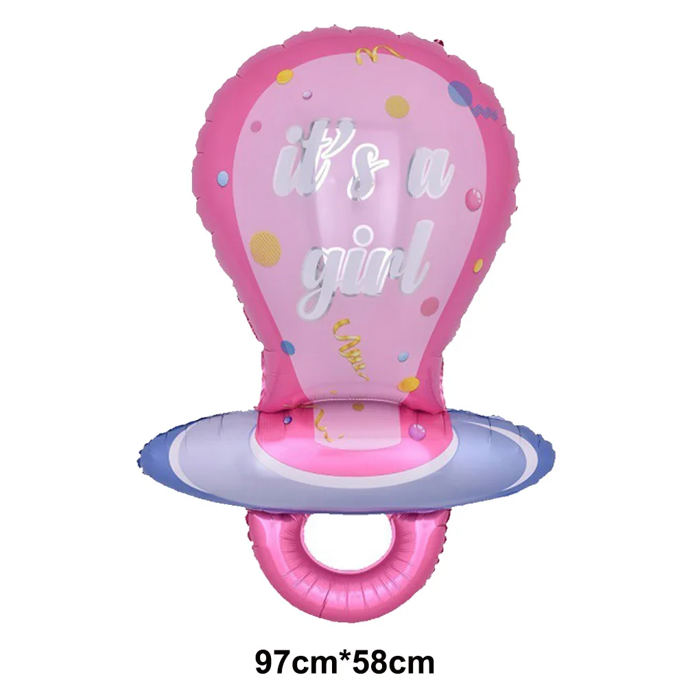 Riesiger Baby Junge Mädchen Blau Rosa Bär Ballon Schnuller Babyflasche Ballons Kinder Geburtstag Geschlechtsoffenbarung Babyparty Dekorationen – Detail 3