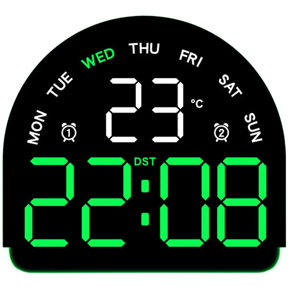 Dual Alarm Function Clock Digital Clock 10.5*3.6*10.5cm LED Digital Clock Adjustable Brightness Weekday Scheduling