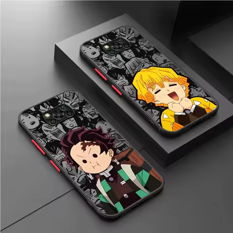 Demon Slayer Phone Case for Xiaomi Poco F3 M5 C40 X3 NFC X5 Pro X4 Pro X4 GT X3 Pro M5s M3 TPU Cover