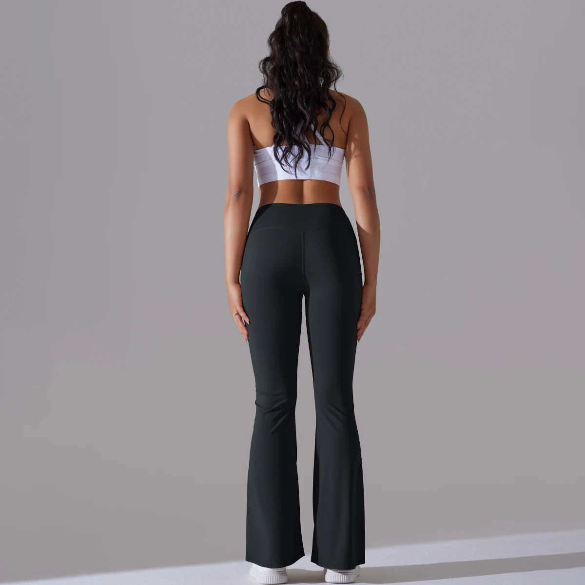 Flare Leggings Yoga Hosen Frauen Schlaghosen Yoga Hosen Hohe Taille Gym Fitness Hosen Stretch Täglichen Tanz Workout Leggings – Detail 8