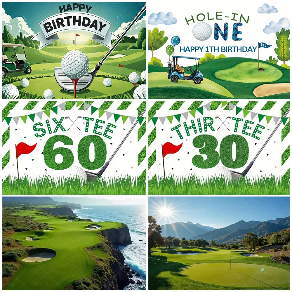 

Golf Ball Background Golf Ccourse Backdrop Boy Birthday Party Decorations Photo Booth Props Kid Child Gifts Baby Shower Supplies