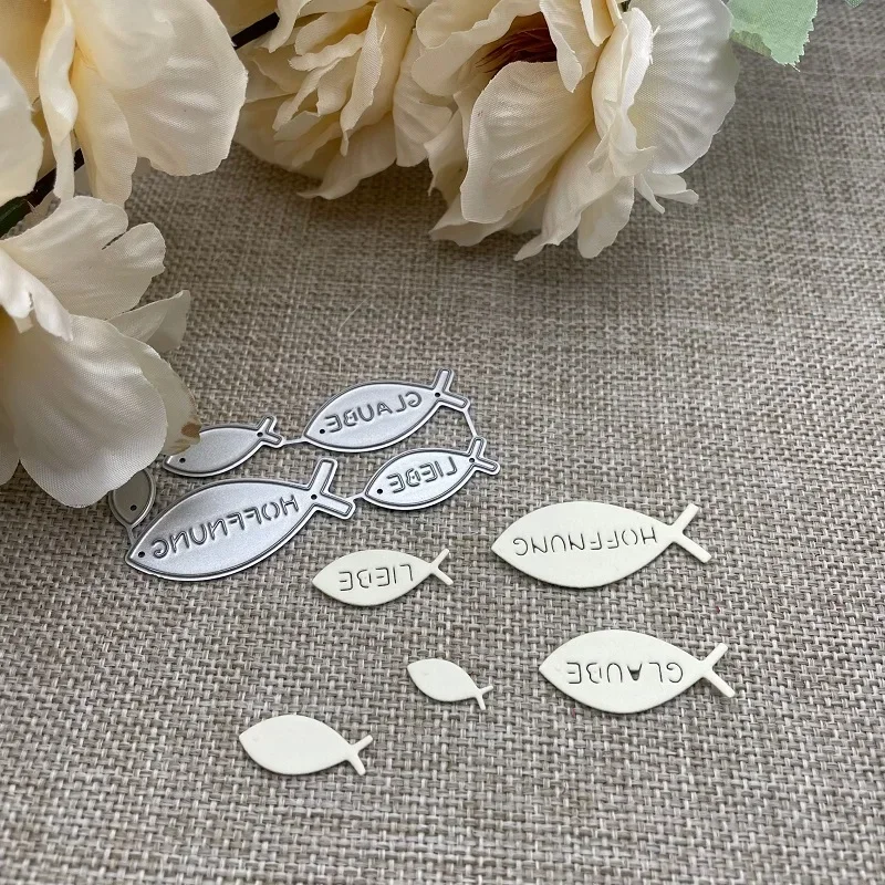 

Alphabet fish Metal Cutting Dies Stencils For DIY Scrapbooking Decorative Embossing Handcraft Die Cutting Template Mold