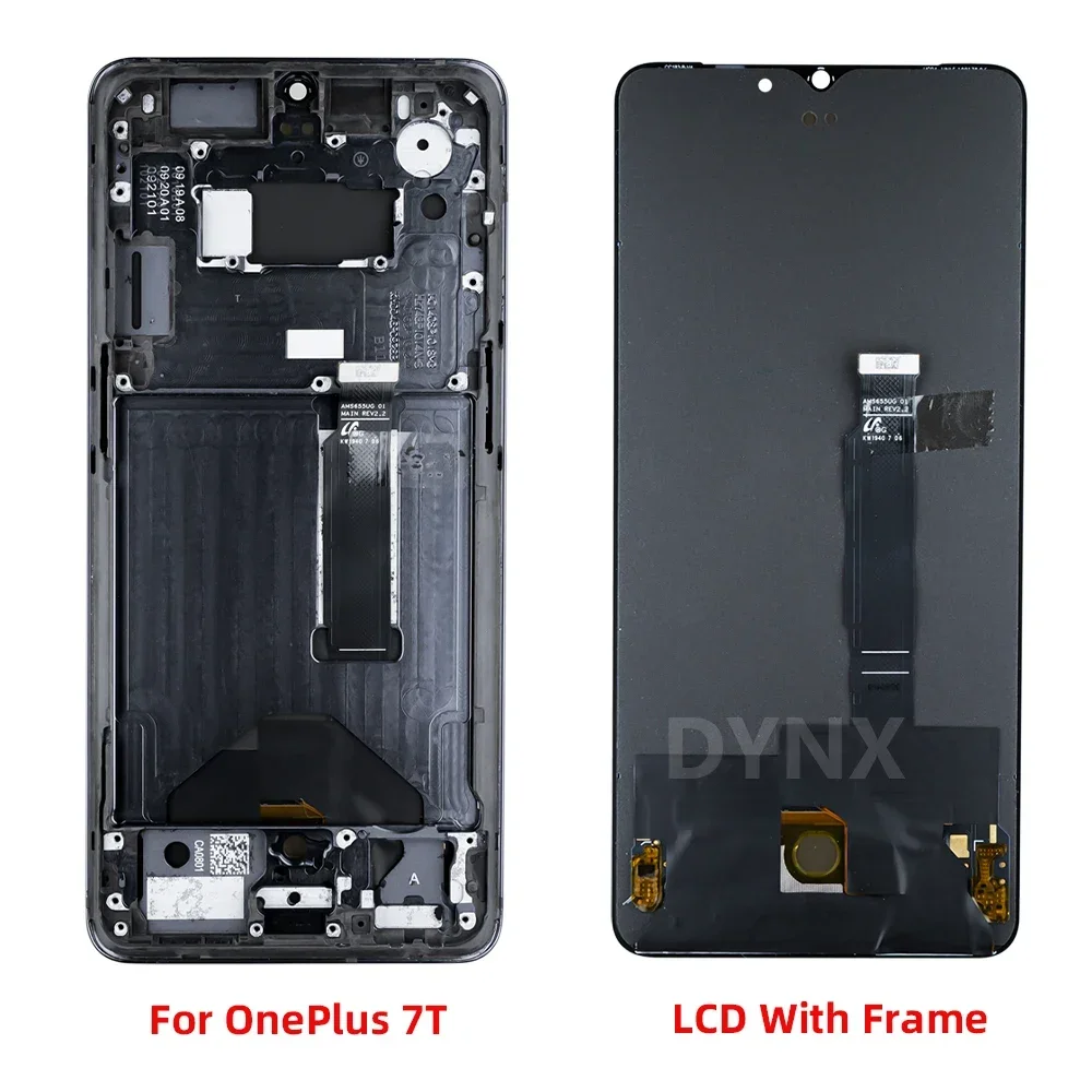 Super OLED Lcd For Oneplus 7T LCD DisplayTouch Screen Digitizer Assembly with Frame LCD Screen For One Plus 7T 1+7t screen