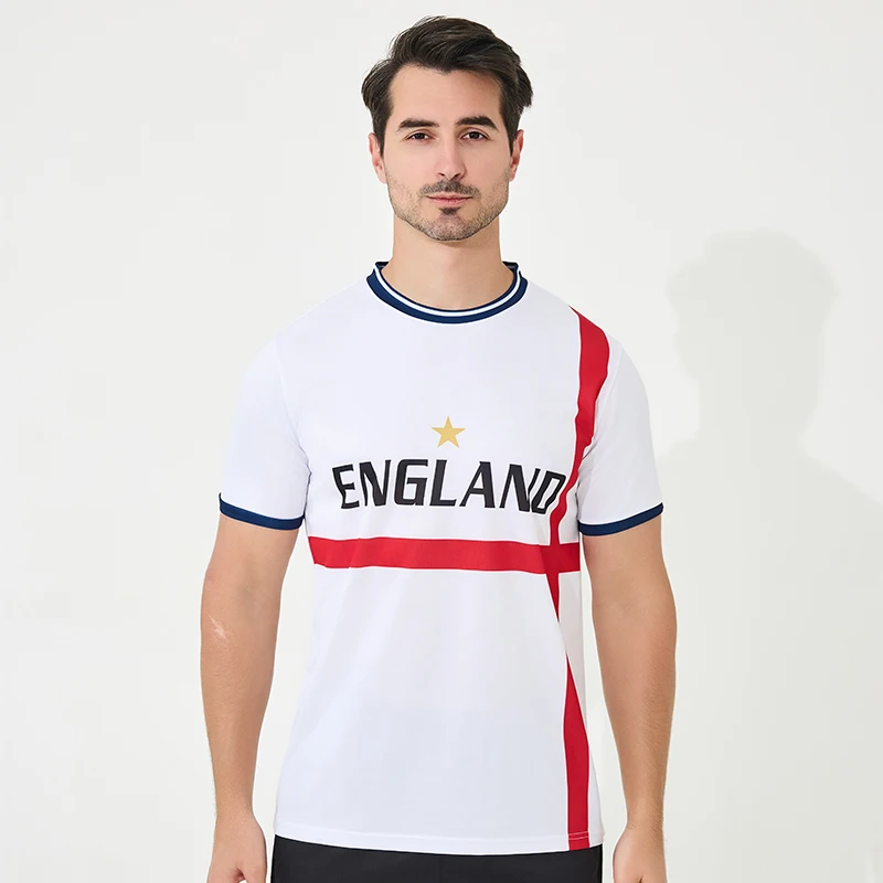 Euro England popular design hot selling soccer jerseys wholesale high quality 100% polyester football wear