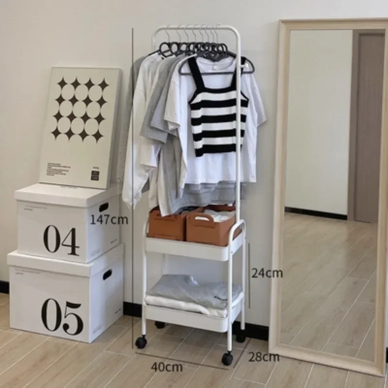 

Multi-Layer Clothes Rack Simple Assembled Iron Modern Bedroom Organizer Doorless Design Durable Coat Stand