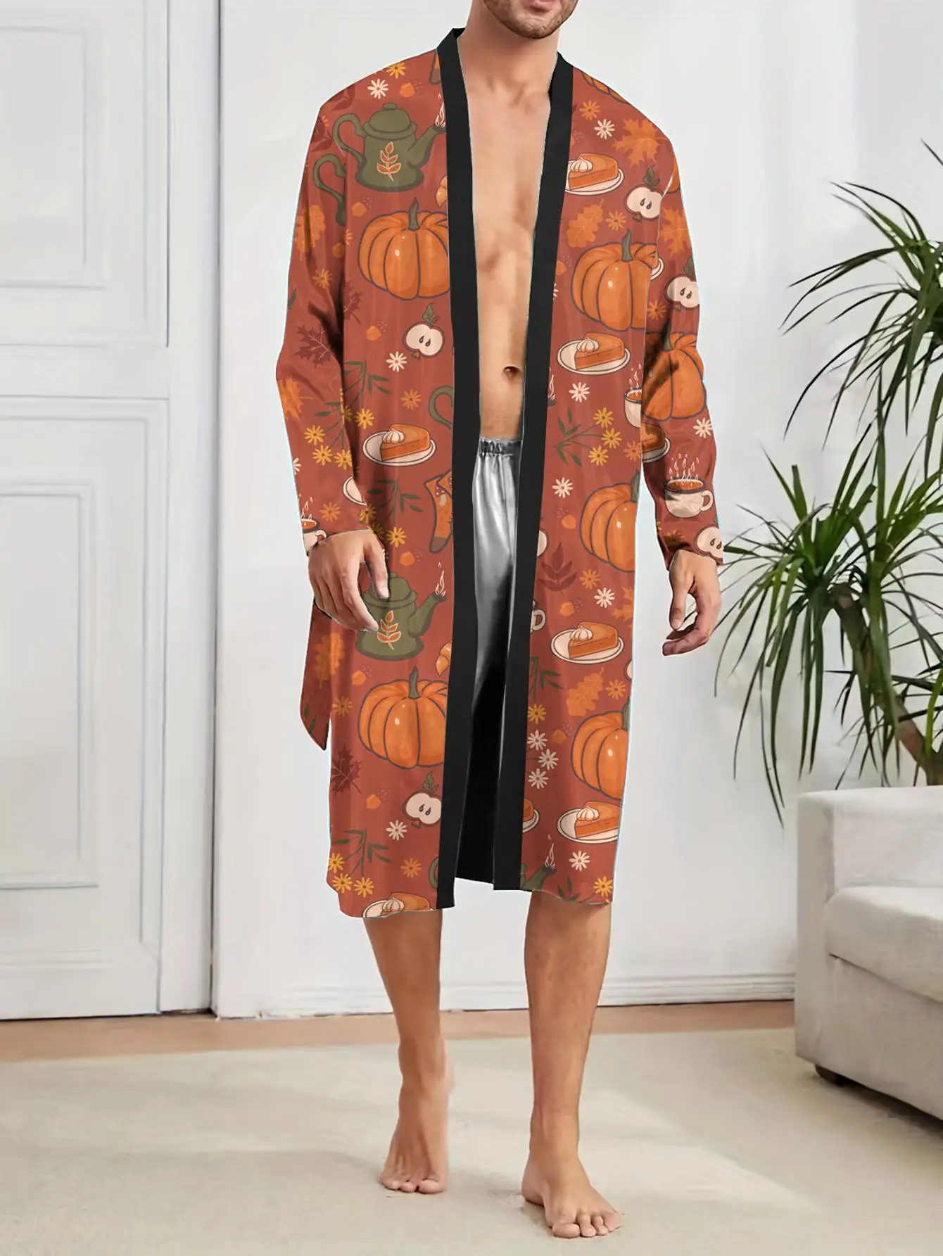 1pcs Men's Robes 2026 Spring/Summer Robe man Graphic Bathrobe Sleepwear Shower robe Men's bathrobe 3D Printed Breathable